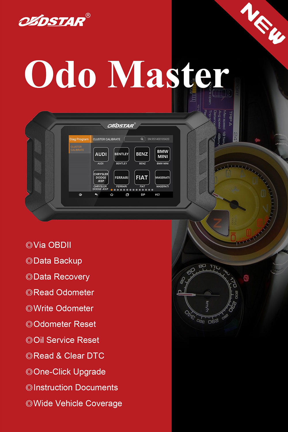 OBDSTAR ODO Master X300M+ X300 M+ Supporte Odomètre Réglage/OBD2  Diagnostic/Oil Reset