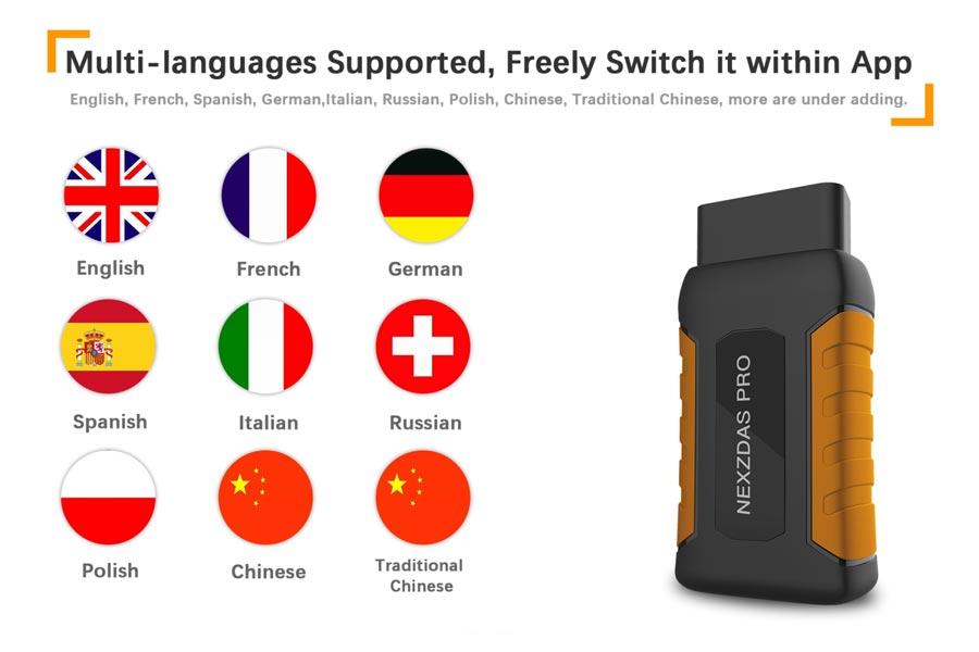 Français Humzor NexzDAS Pro Bluetooth Auto Diagnostic Tool