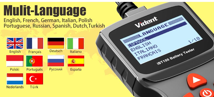 Vident-iBT100-language